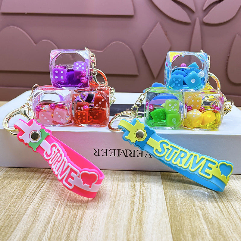 Wholesale Oil Cube Dice Keychain